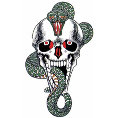 タトゥーシール ドクロ蛇(タトゥー)