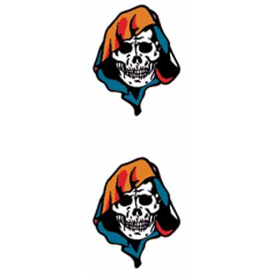 タトゥーシール ドクロ頭巾(タトゥー)