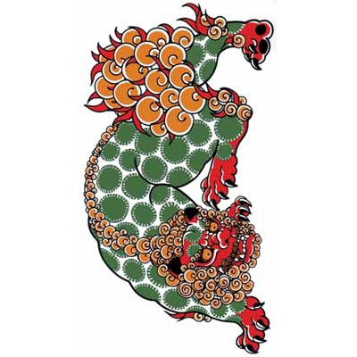 タトゥーシール 唐獅子(タトゥー)