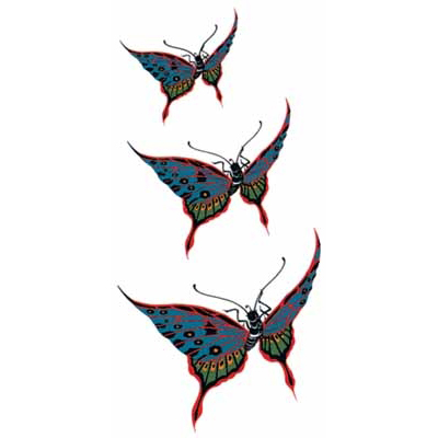 タトゥーシール 三点蝶(タトゥー)