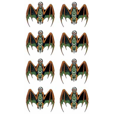 タトゥーシール ドクロ蝙蝠(タトゥー)