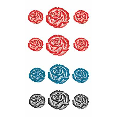 タトゥーシール 三色花薔薇(タトゥー)