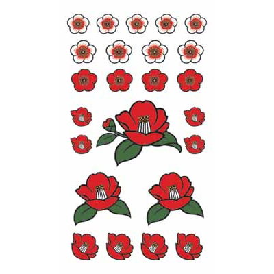 タトゥーシール 梅と椿(タトゥー)