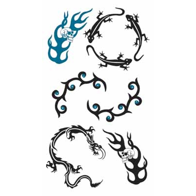 タトゥーシール おへそ・トライバル(タトゥー)