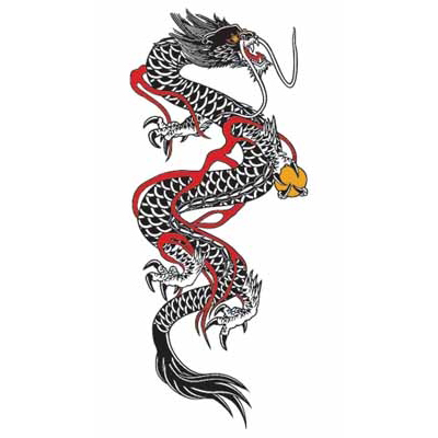 タトゥーシール 黒竜(タトゥー)