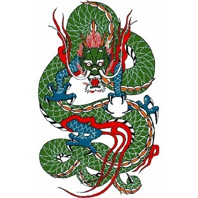 タトゥーシール 玉龍(タトゥー)