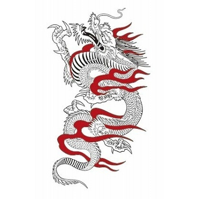 タトゥーシール 火炎龍(タトゥー)