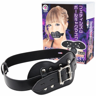 フェティシズム ボールギャグマスク (ブラック)(拘束具)