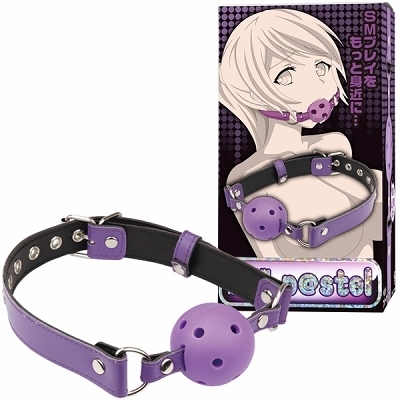 SM口枷パステル (パープル)(拘束具)