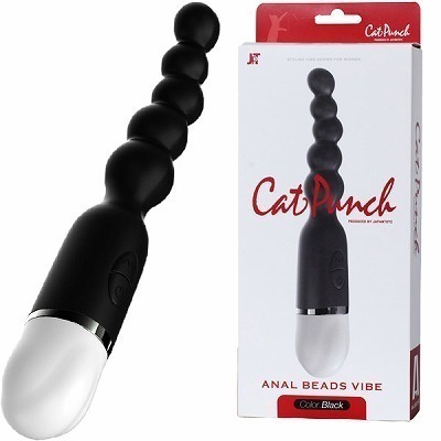 Cat Punch (A ANAL BEADS VIBE) ブラック(アナル拡張)