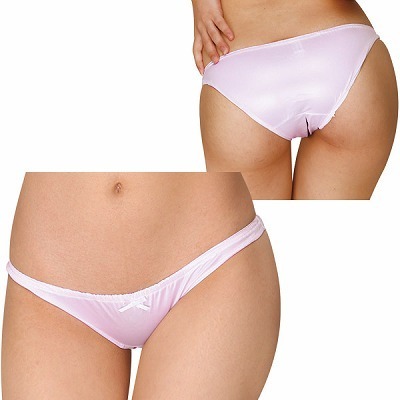 フェリカ生地インゴムオープンハーフバック ピンク(ランジェリー)