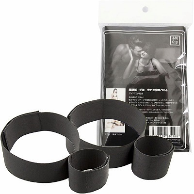 <SM VIP>超簡単!手首 太もも拘束ベルト アイマスク付き(拘束具)
