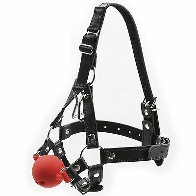<SM VIP>鼻フックボールギャグハーネス (赤)(拘束具)