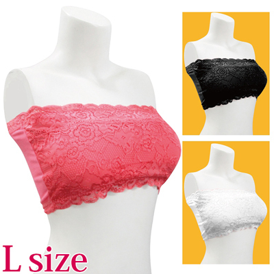 チューブトップブラ 1枚入り 色アソート (Lサイズ)(ランジェリー)