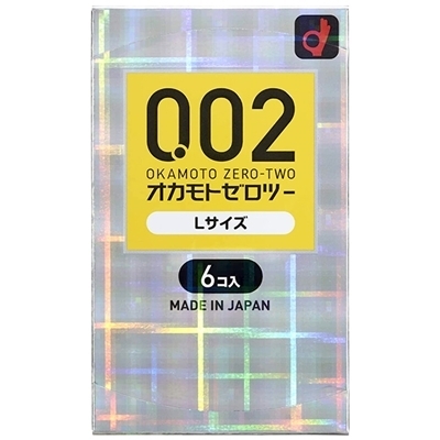 オカモトゼロツー うすさ均一0.02 (Lサイズ)6個入り(コンドーム)